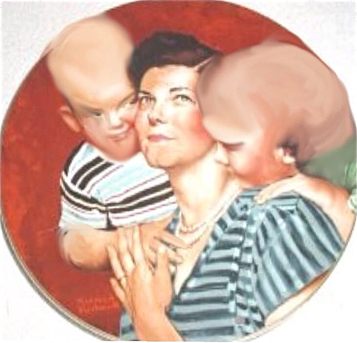 Norman Rockwell Mother's Day plate